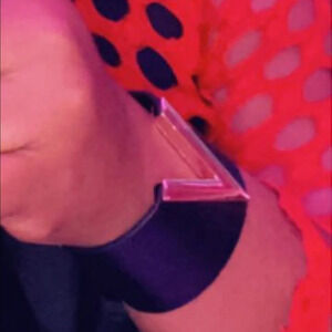 Fashion luxe black faux soft vegan leather gold tone V  cuff bracelet